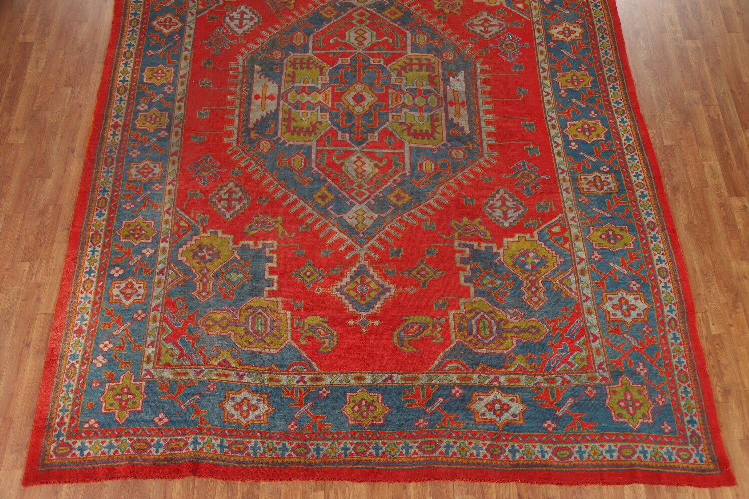 Pre-1900 Antique Oushak Turkish Area Rug 9x12