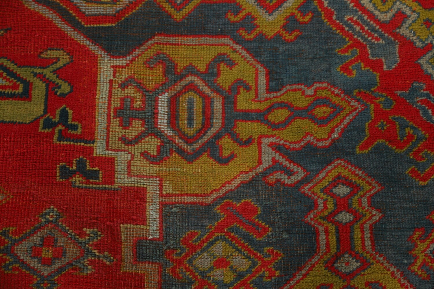 Pre-1900 Antique Oushak Turkish Area Rug 9x12