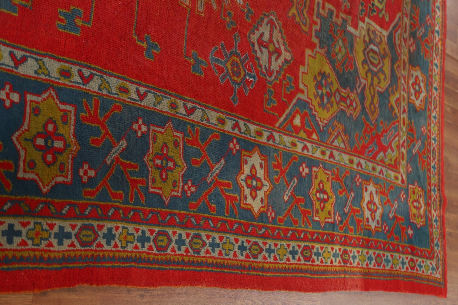 Pre-1900 Antique Oushak Turkish Area Rug 9x12