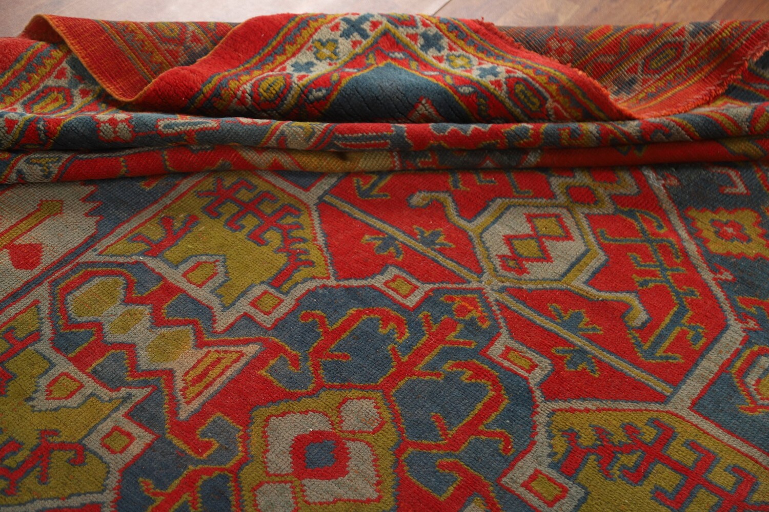 Pre-1900 Antique Oushak Turkish Area Rug 9x12