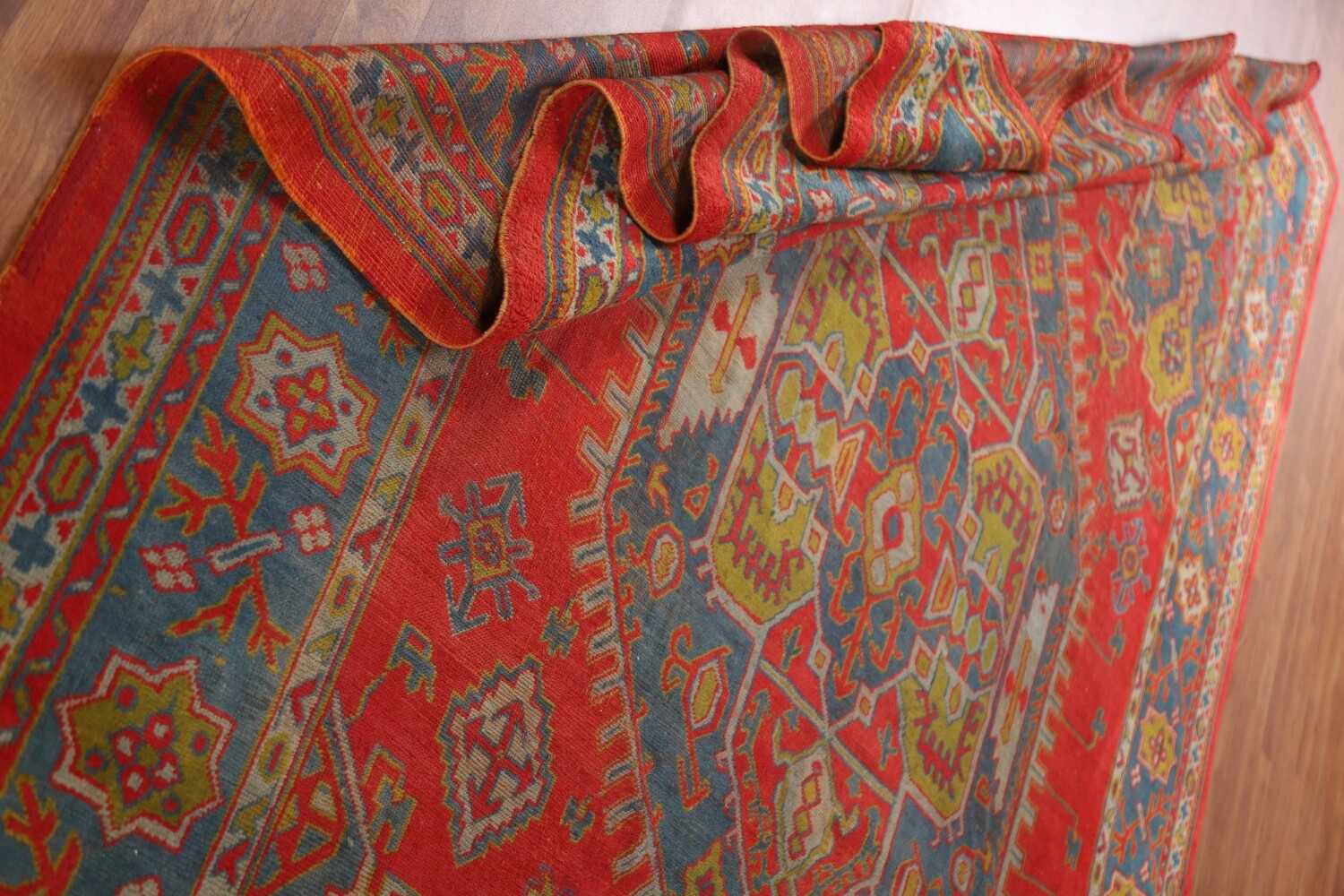 Pre-1900 Antique Oushak Turkish Area Rug 9x12