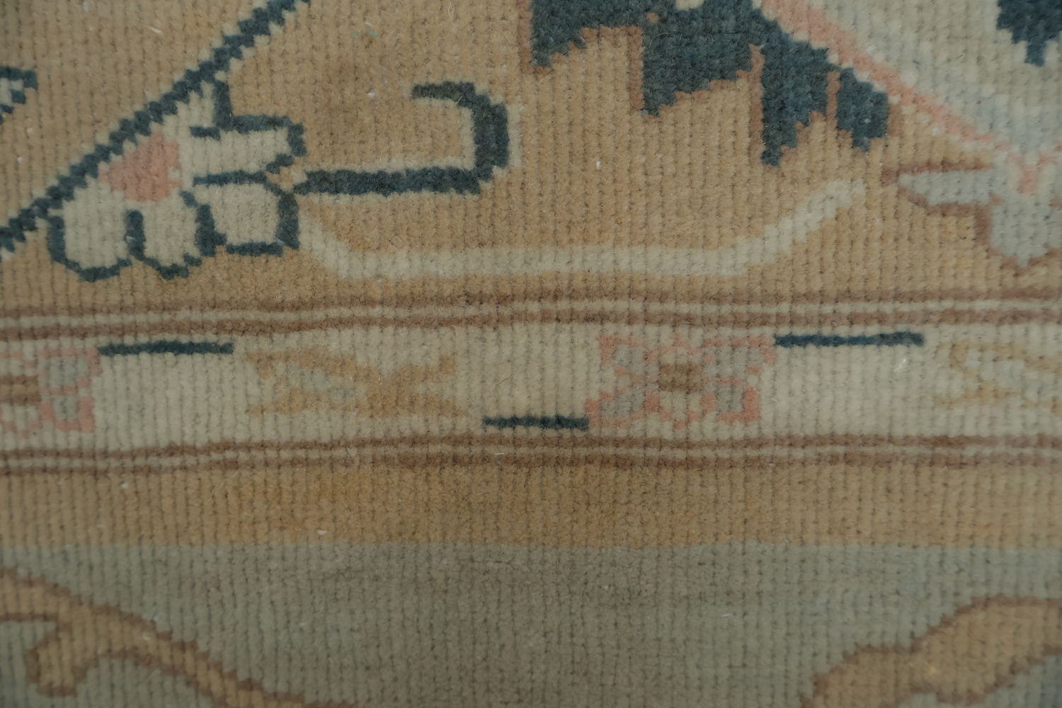 Vegetable Dye Geometric Vintage Heriz Persian Area Rug 9x12