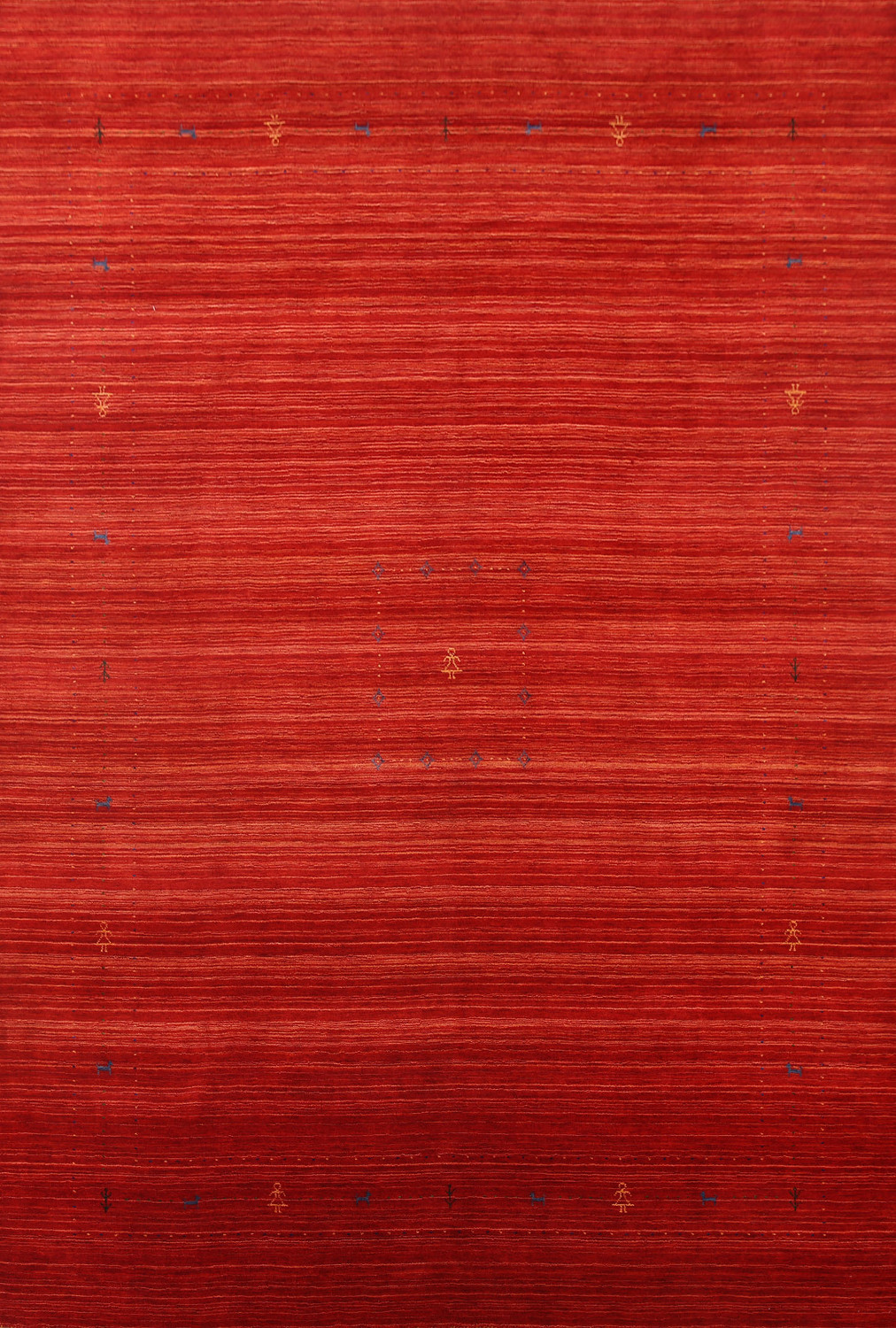 Red Wool Gabbeh Indian Area Rug 9x12