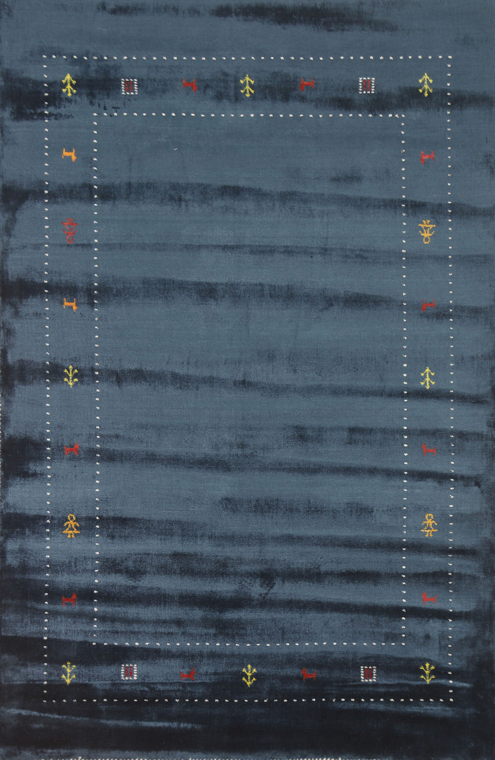 Navy Blue Gabbeh Oriental Area Rug 6x8