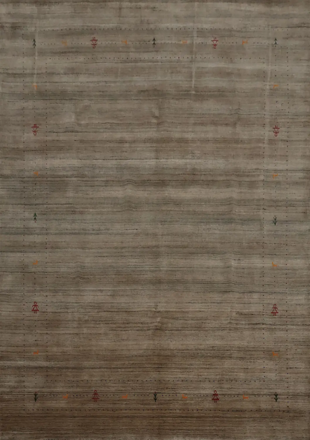 Contemporary Brown Area Rug with Intricate Linear Patterns 8x10