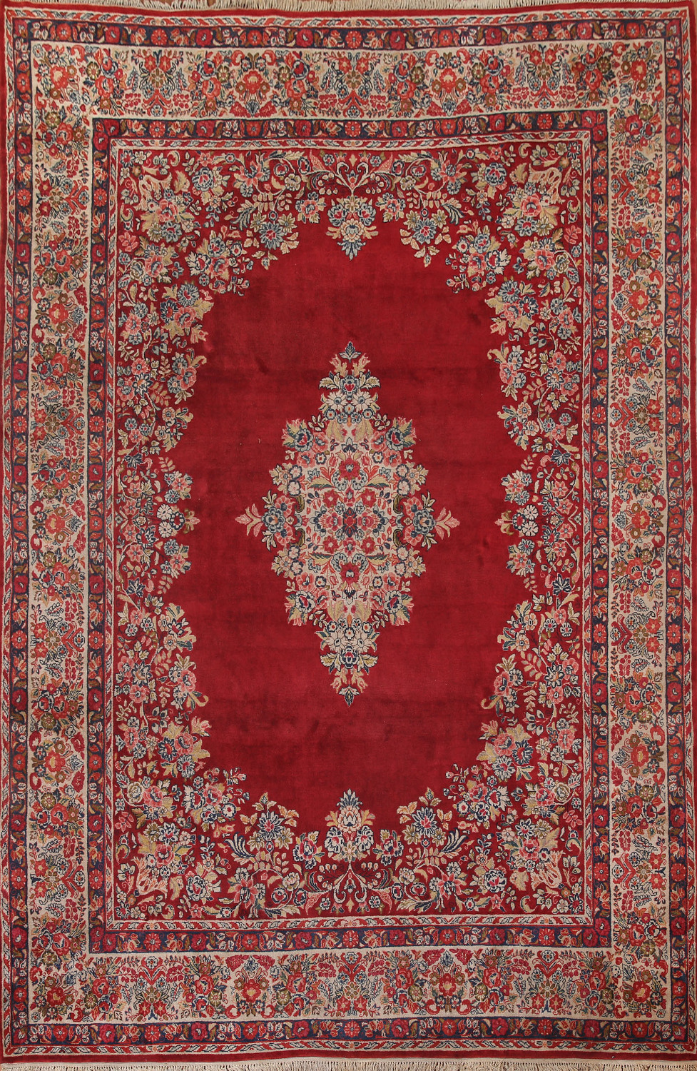 Red Floral Mahal Persian Area Rug 9x12