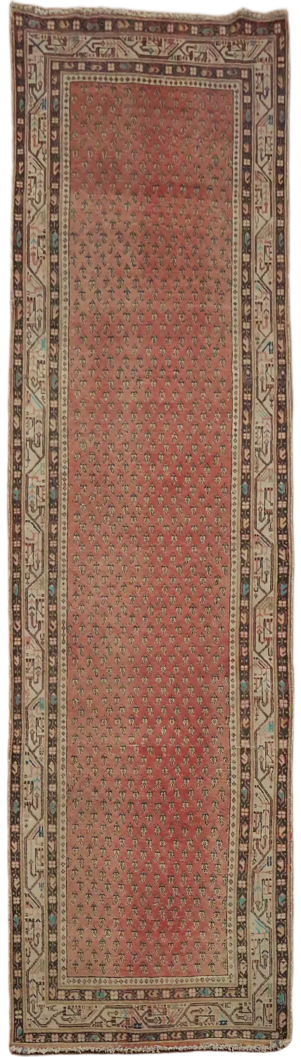 Traditional Vintage Botemir Persian Long Runner Rug 4x11 ft