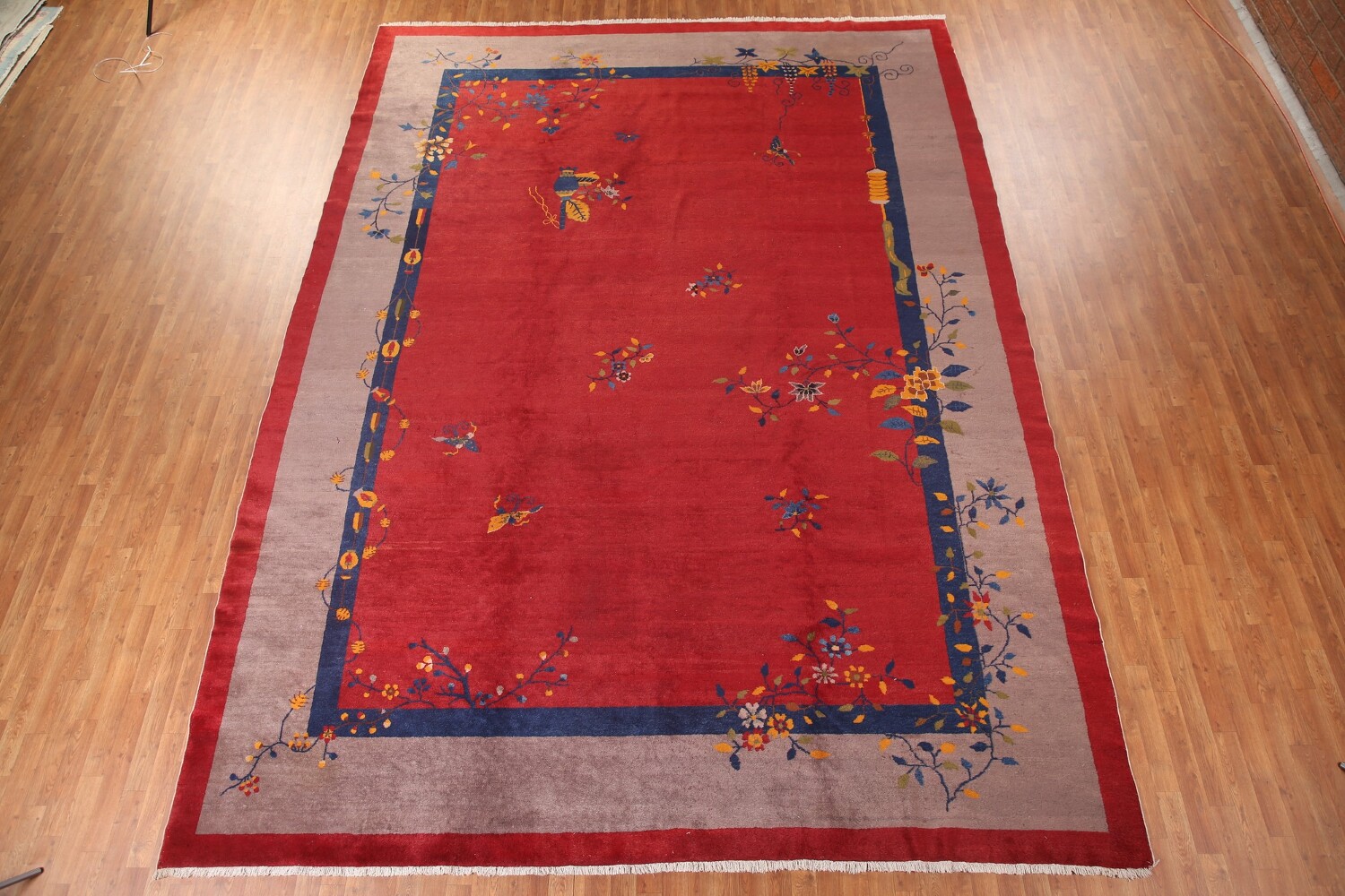 Vegetable Dye Antique Art Deco Large Oriental Rug 11x15