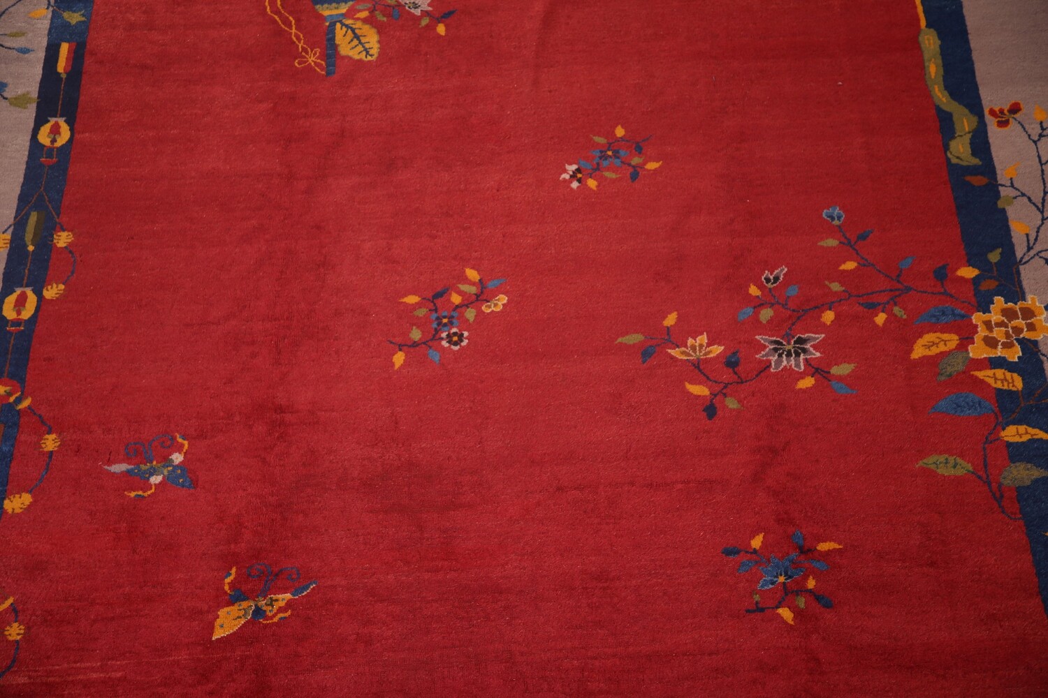 Vegetable Dye Antique Art Deco Large Oriental Rug 11x15