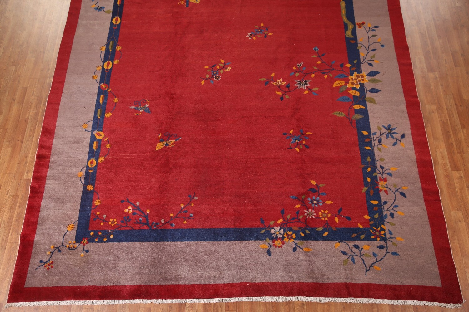 Vegetable Dye Antique Art Deco Large Oriental Rug 11x15