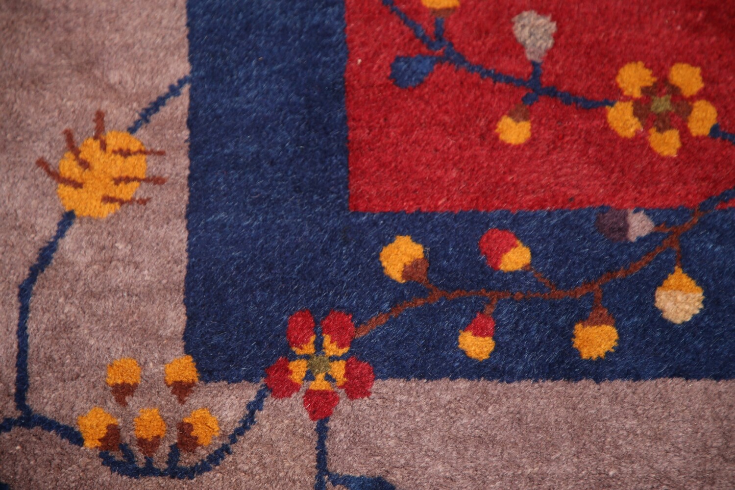 Vegetable Dye Antique Art Deco Large Oriental Rug 11x15