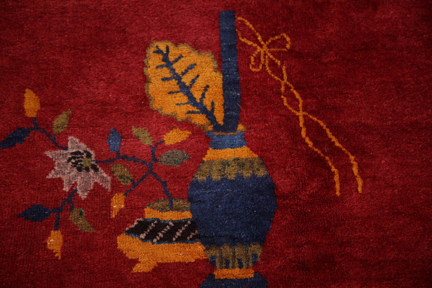 Vegetable Dye Antique Art Deco Large Oriental Rug 11x15