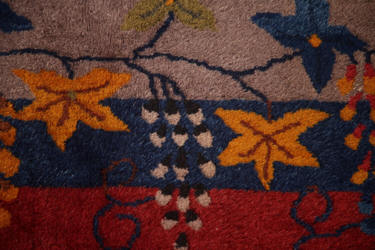 Vegetable Dye Antique Art Deco Large Oriental Rug 11x15