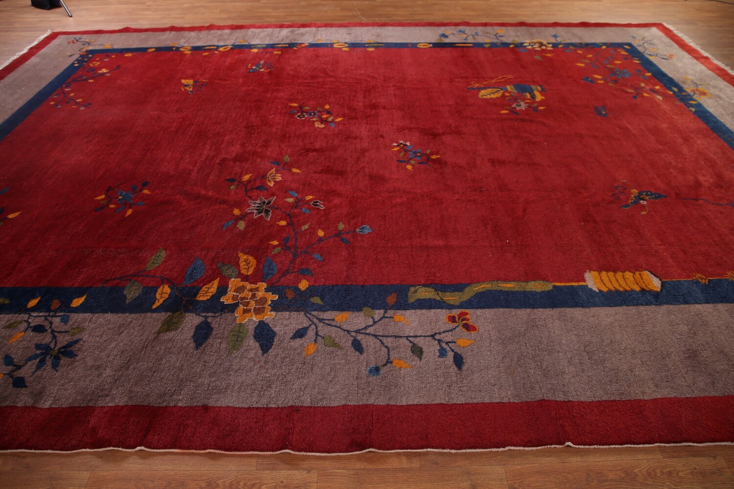 Vegetable Dye Antique Art Deco Large Oriental Rug 11x15
