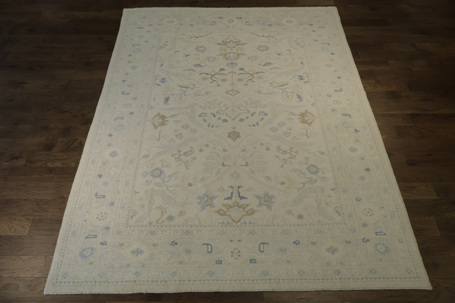 Vegetable Dye Oushak Turkish Wool Rug 9x12