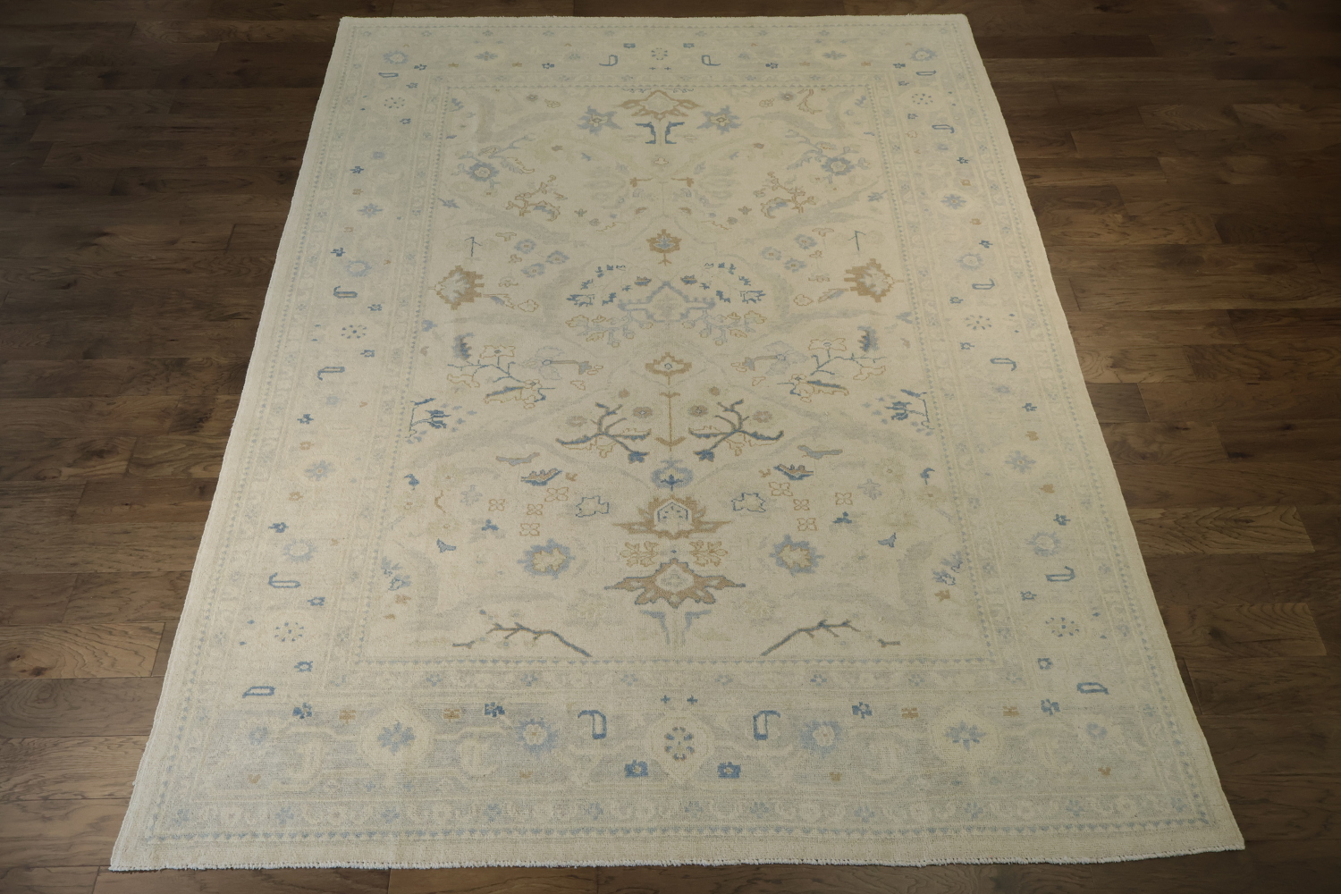 Vegetable Dye Oushak Turkish Wool Rug 9x12