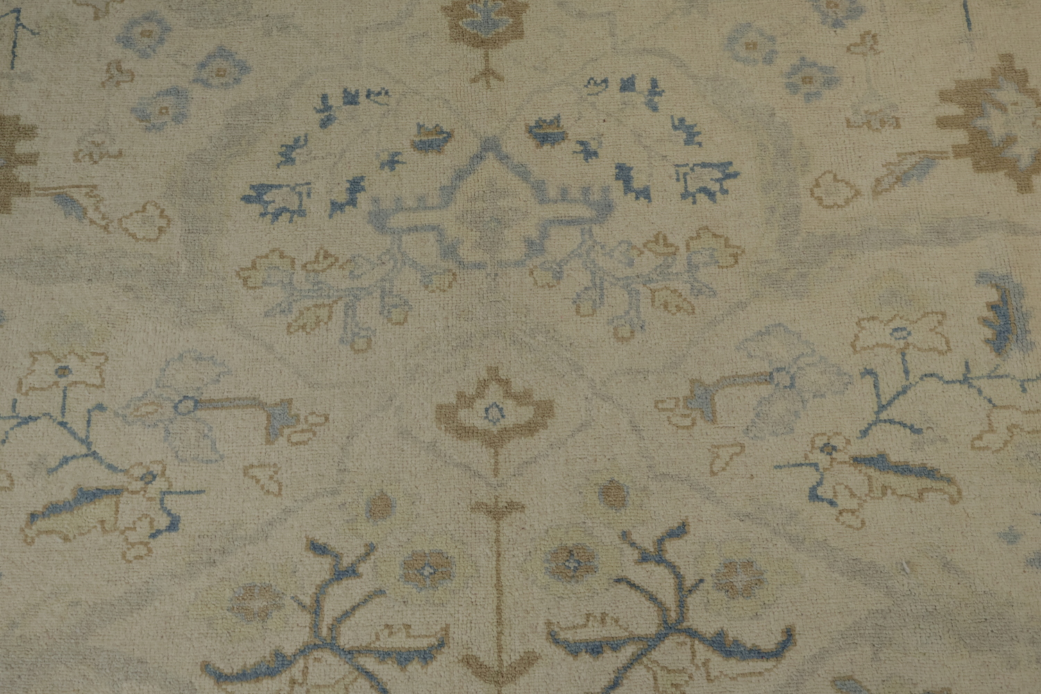 Vegetable Dye Oushak Turkish Wool Rug 9x12