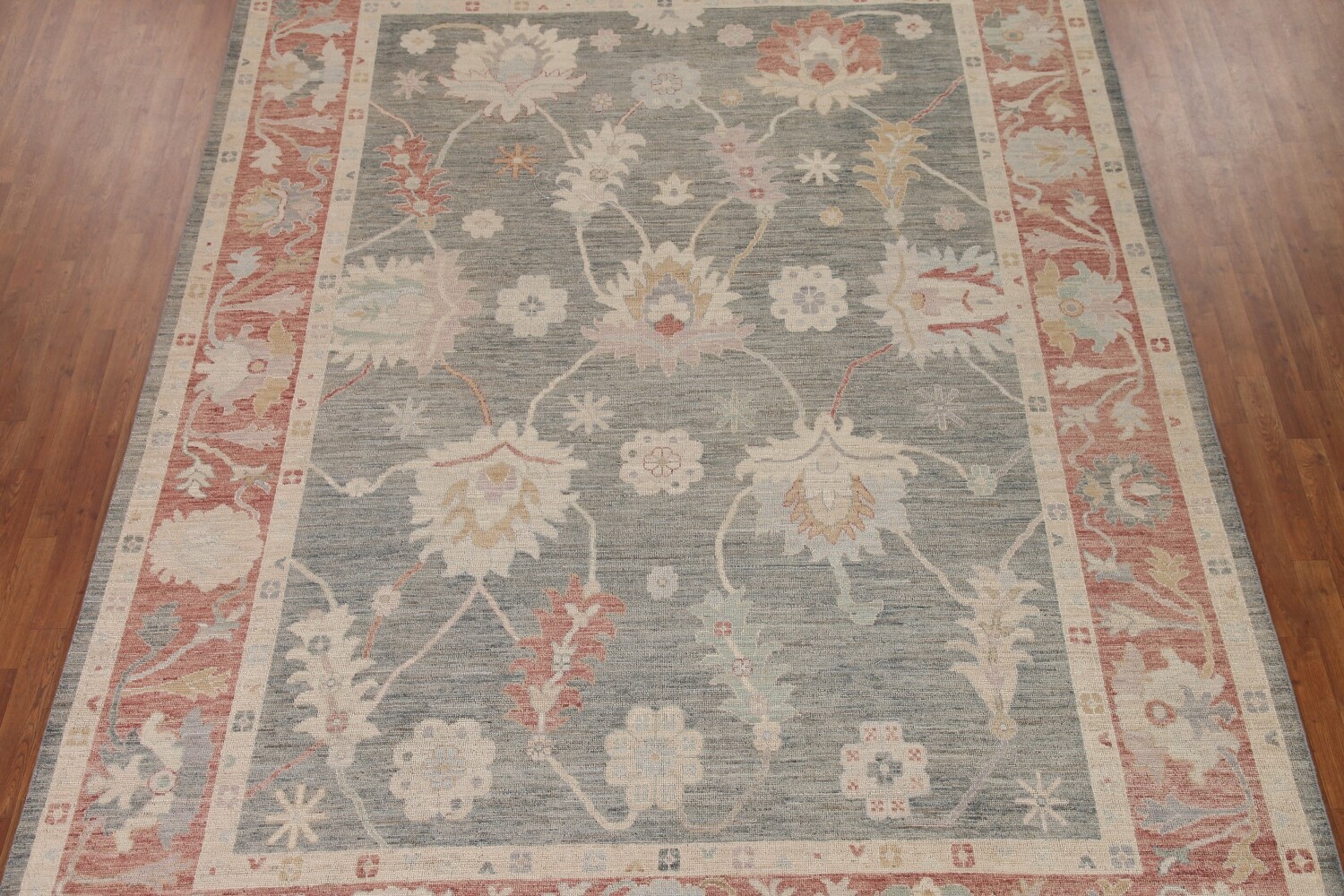 Vegetable Dye Oushak Turkish Area Rug 9x12
