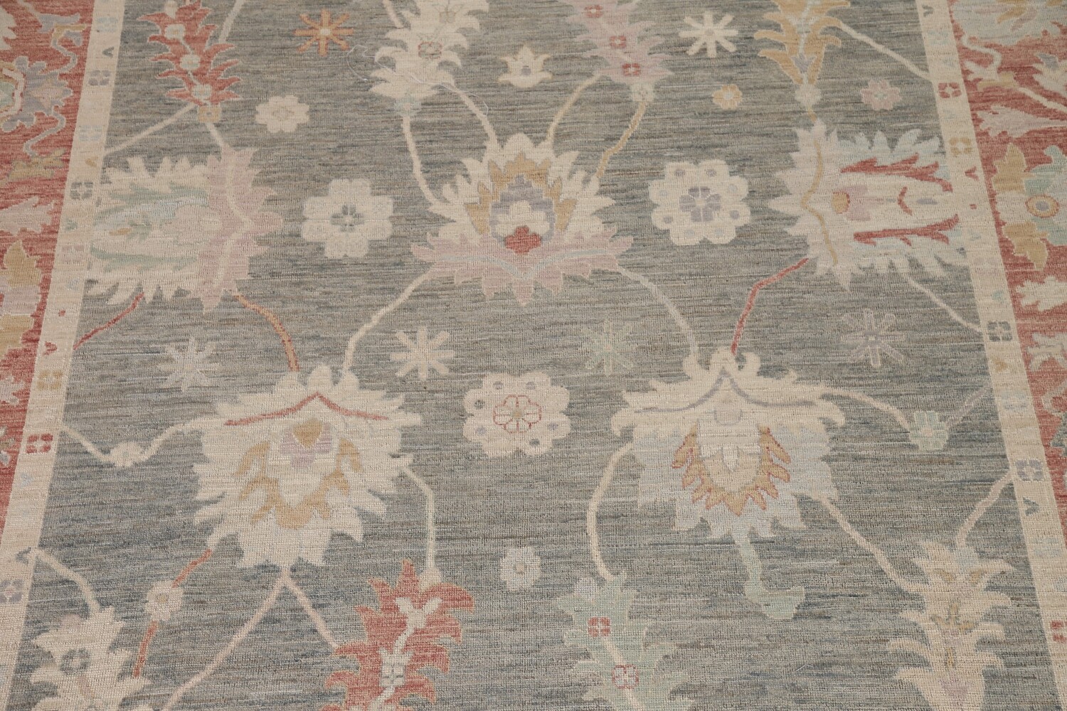 Vegetable Dye Oushak Turkish Area Rug 9x12