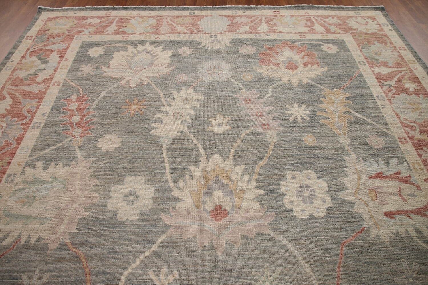Vegetable Dye Oushak Turkish Area Rug 9x12