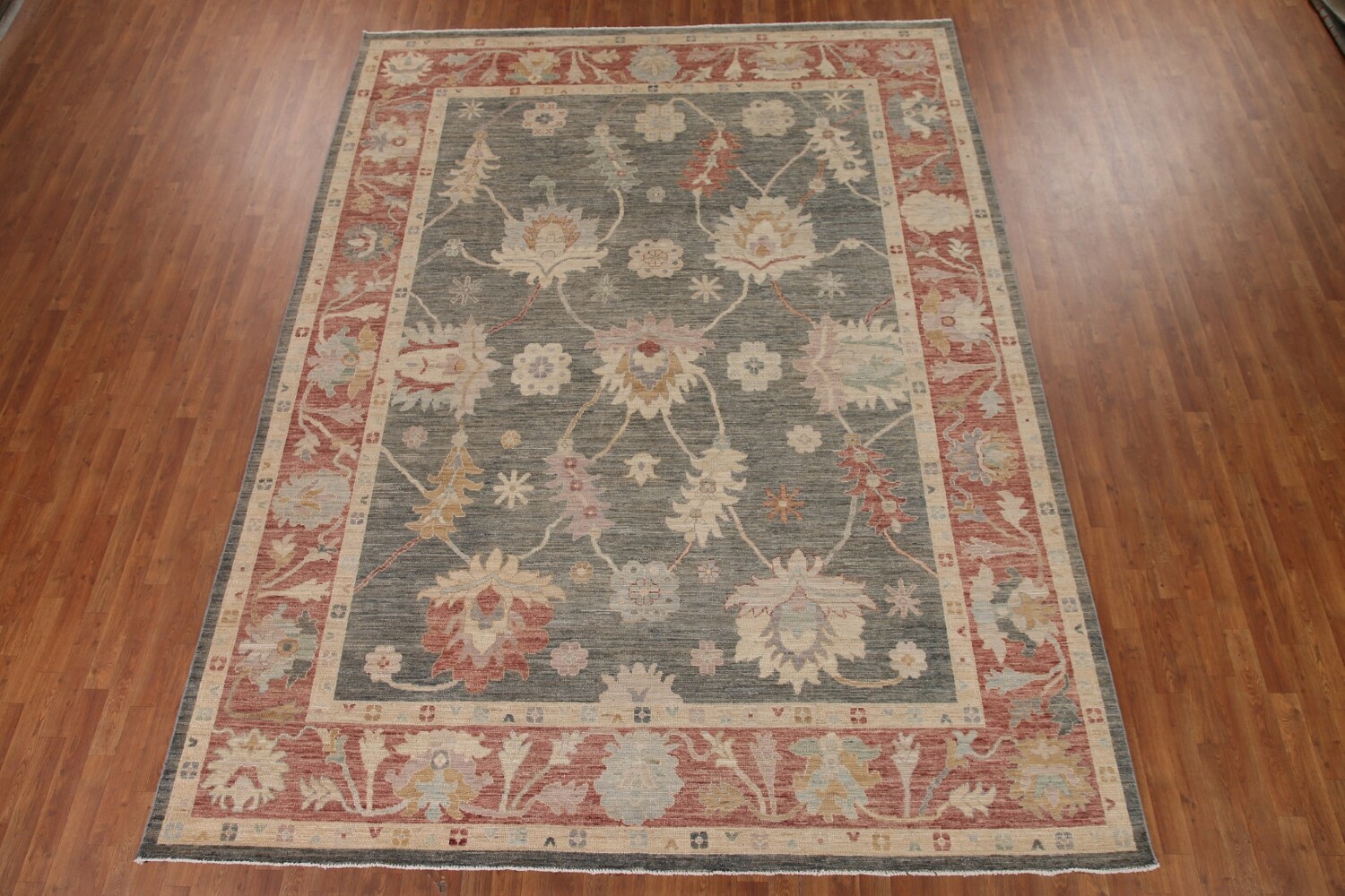 Vegetable Dye Oushak Turkish Area Rug 9x12
