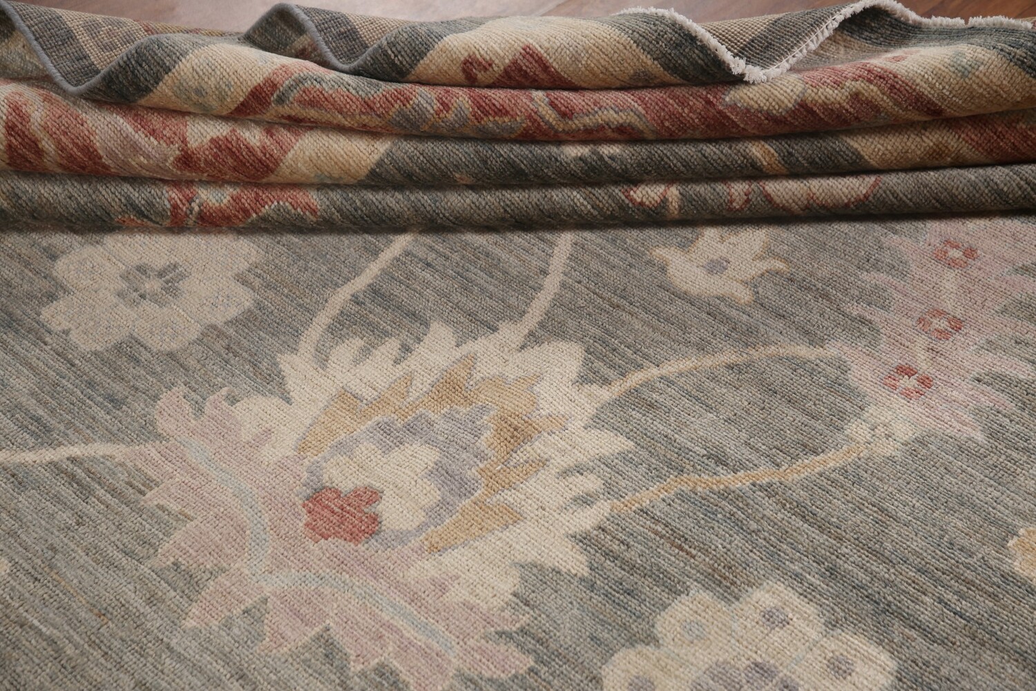 Vegetable Dye Oushak Turkish Area Rug 9x12