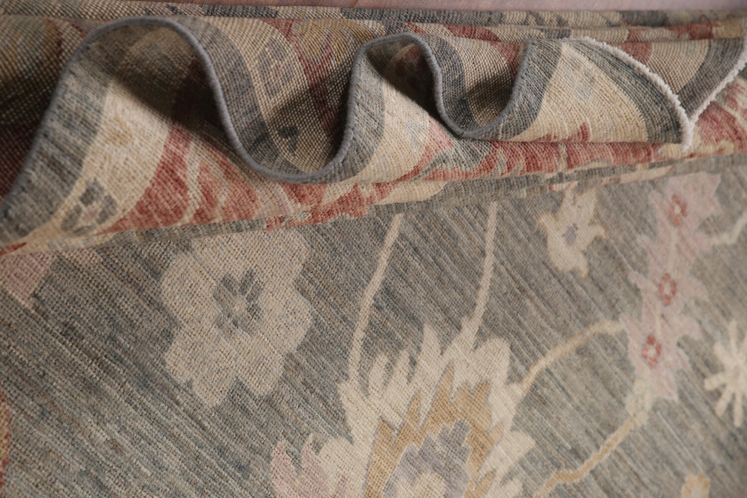 Vegetable Dye Oushak Turkish Area Rug 9x12