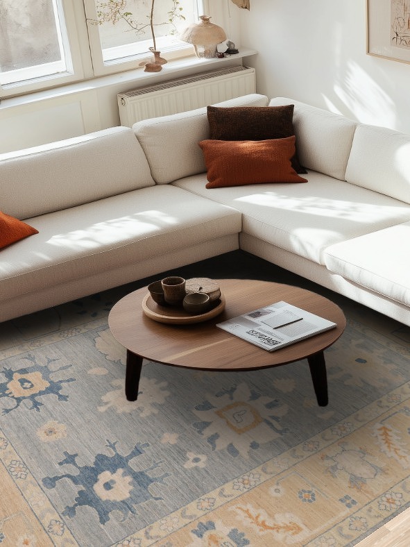 Vegetable Dye Oushak Oriental Area Rug 8x10