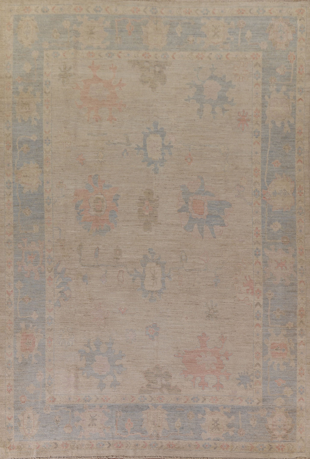 Vegetable Dye Oushak Oriental Area Rug 9x12