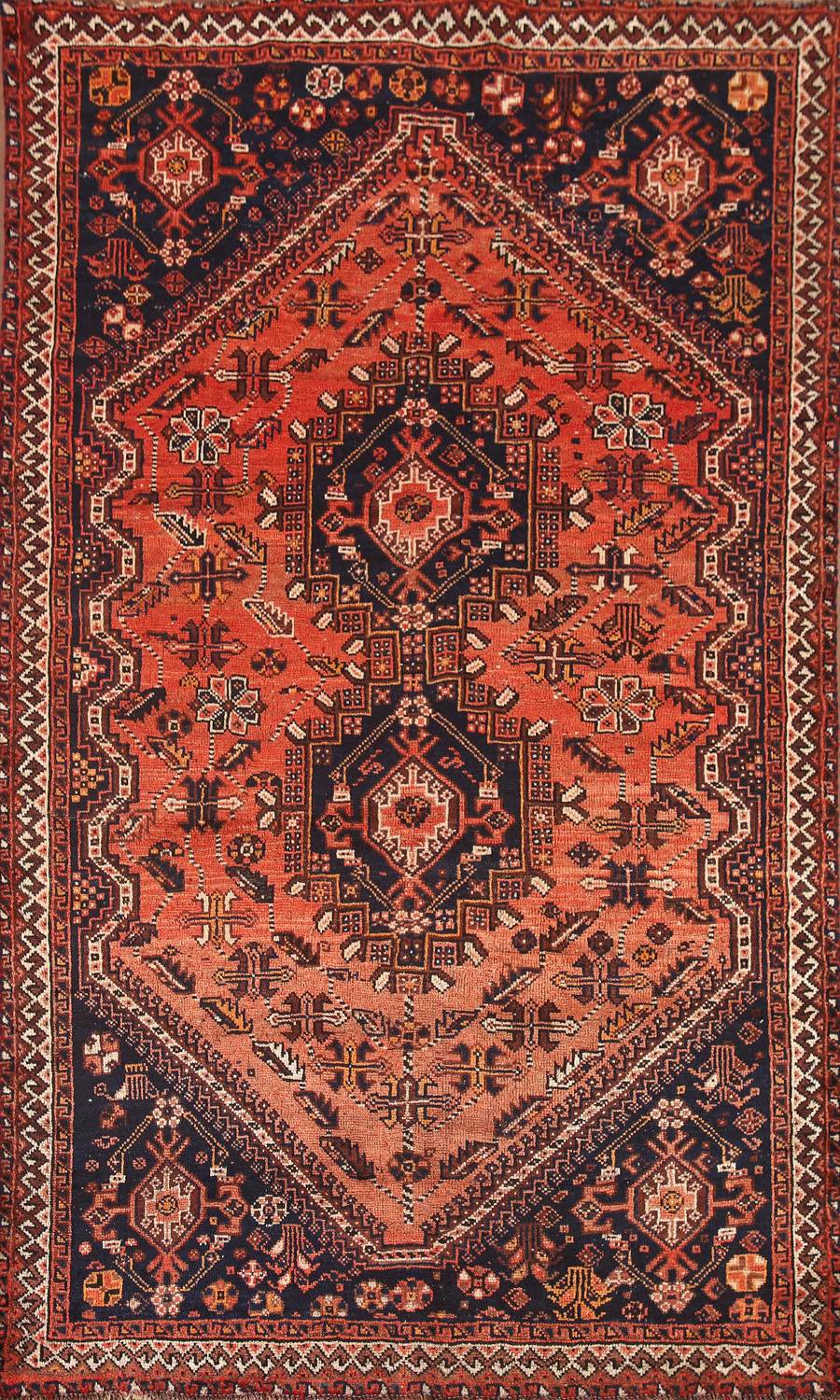 Vintage Red Shiraz Persian Area Rug 5x8