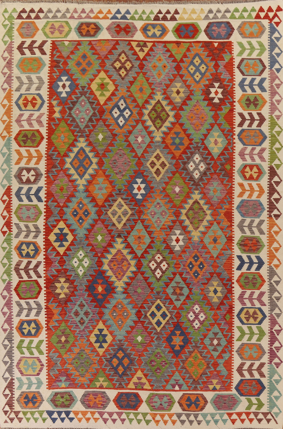 Colorful Kilim Oriental Area Rug 8x11