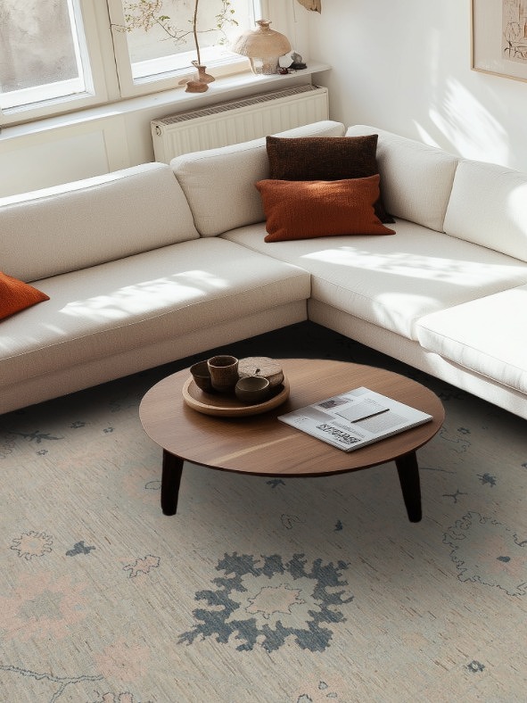 Oushak Vegetable Dye Area Rug 9x12