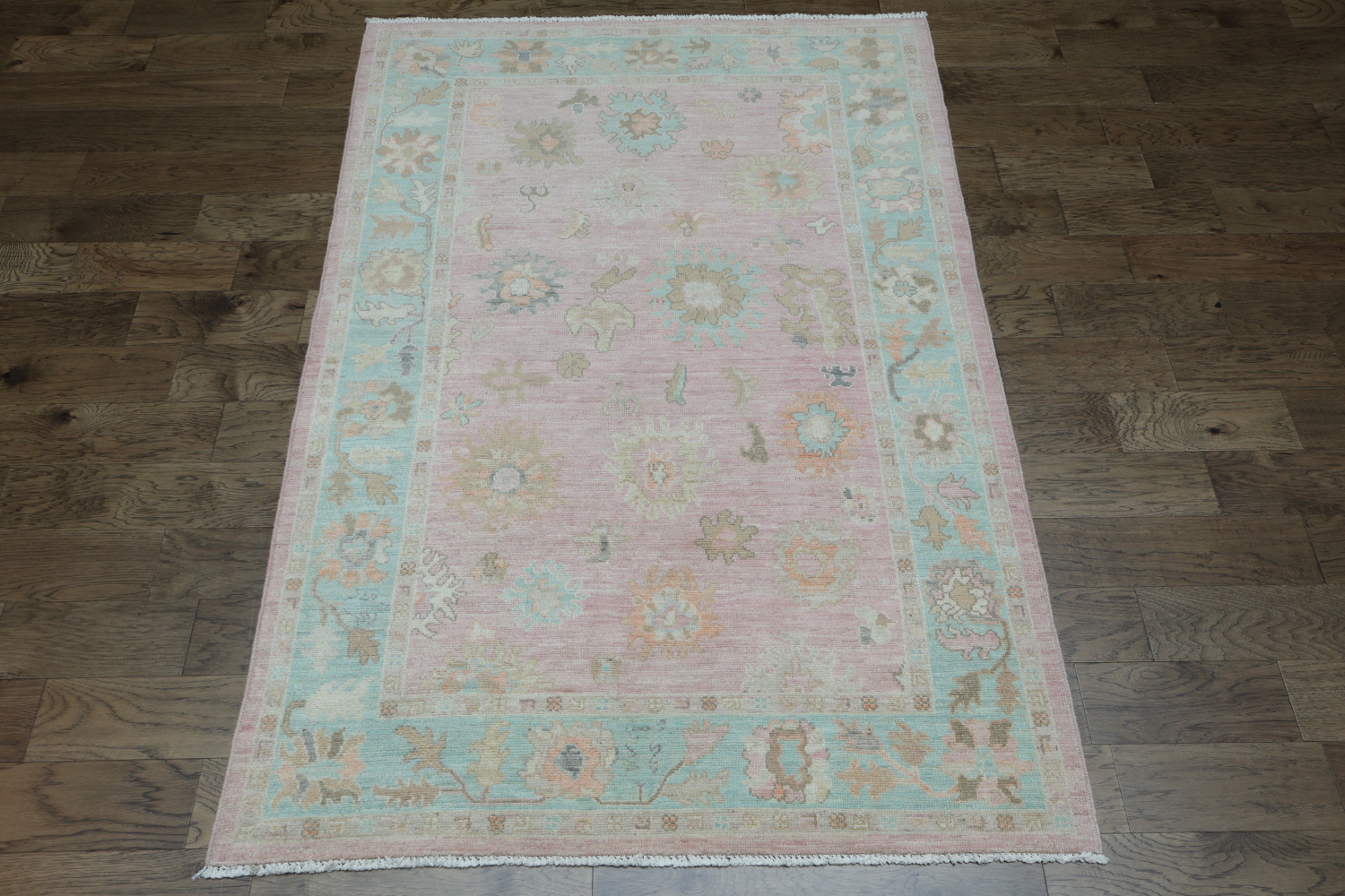 Wool Oushak Vegetable Dye Area Rug 5x8