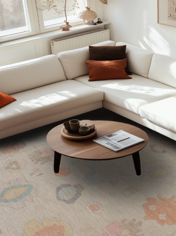 All-Over Oushak Vegetable Dye Area Rug 9x12