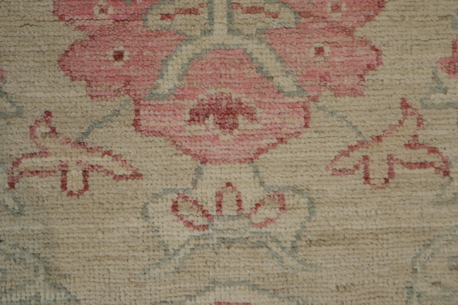 Vegetable Dye Oushak Turkish Runner Wool Rug 12' 0'' X 3' 5''