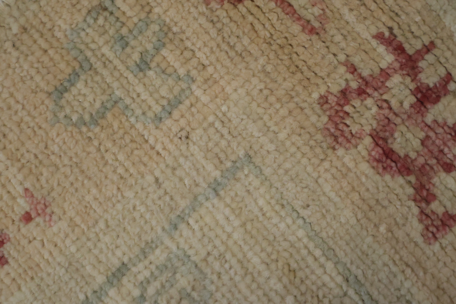 Vegetable Dye Oushak Turkish Runner Wool Rug 12' 0'' X 3' 5''