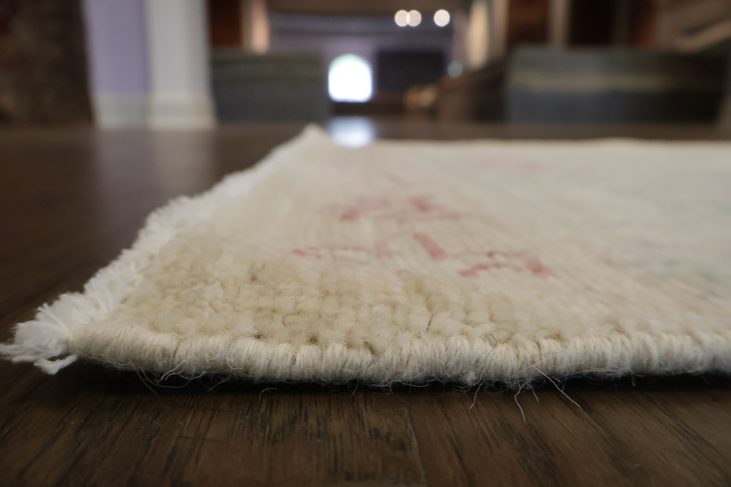 Vegetable Dye Oushak Turkish Runner Wool Rug 12' 0'' X 3' 5''