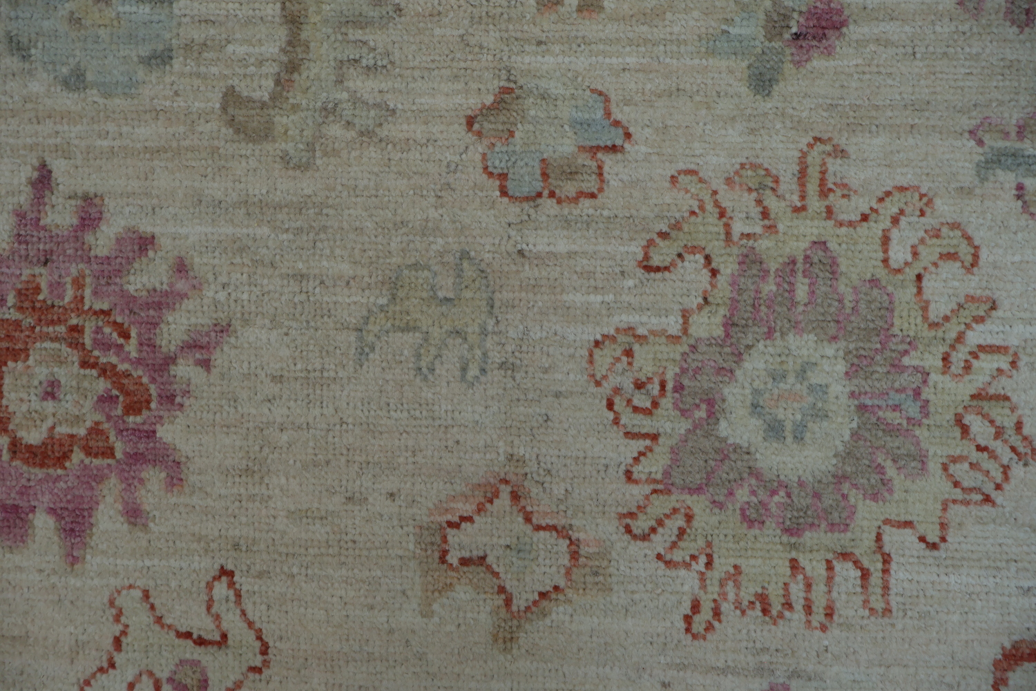 Floral Oushak Vegetable Dye Area Rug 4x6