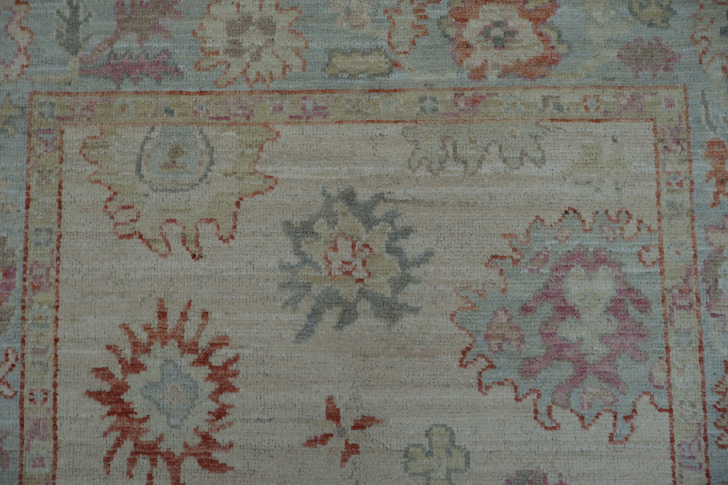 Floral Oushak Vegetable Dye Area Rug 4x6