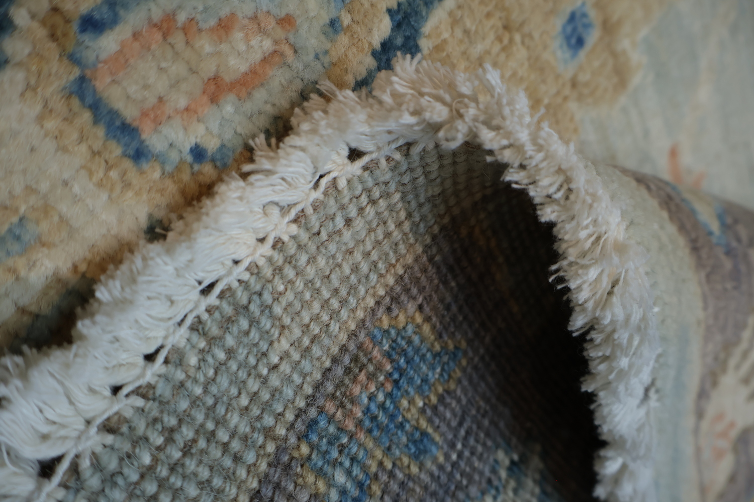 Vegetable Dye Oushak Turkish Area Rug 4x6
