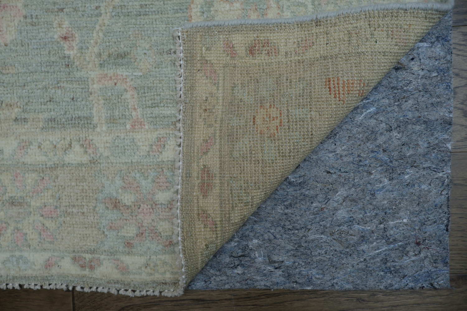 Green Muted Oushak Vegetable Dye Area Rug 4x6