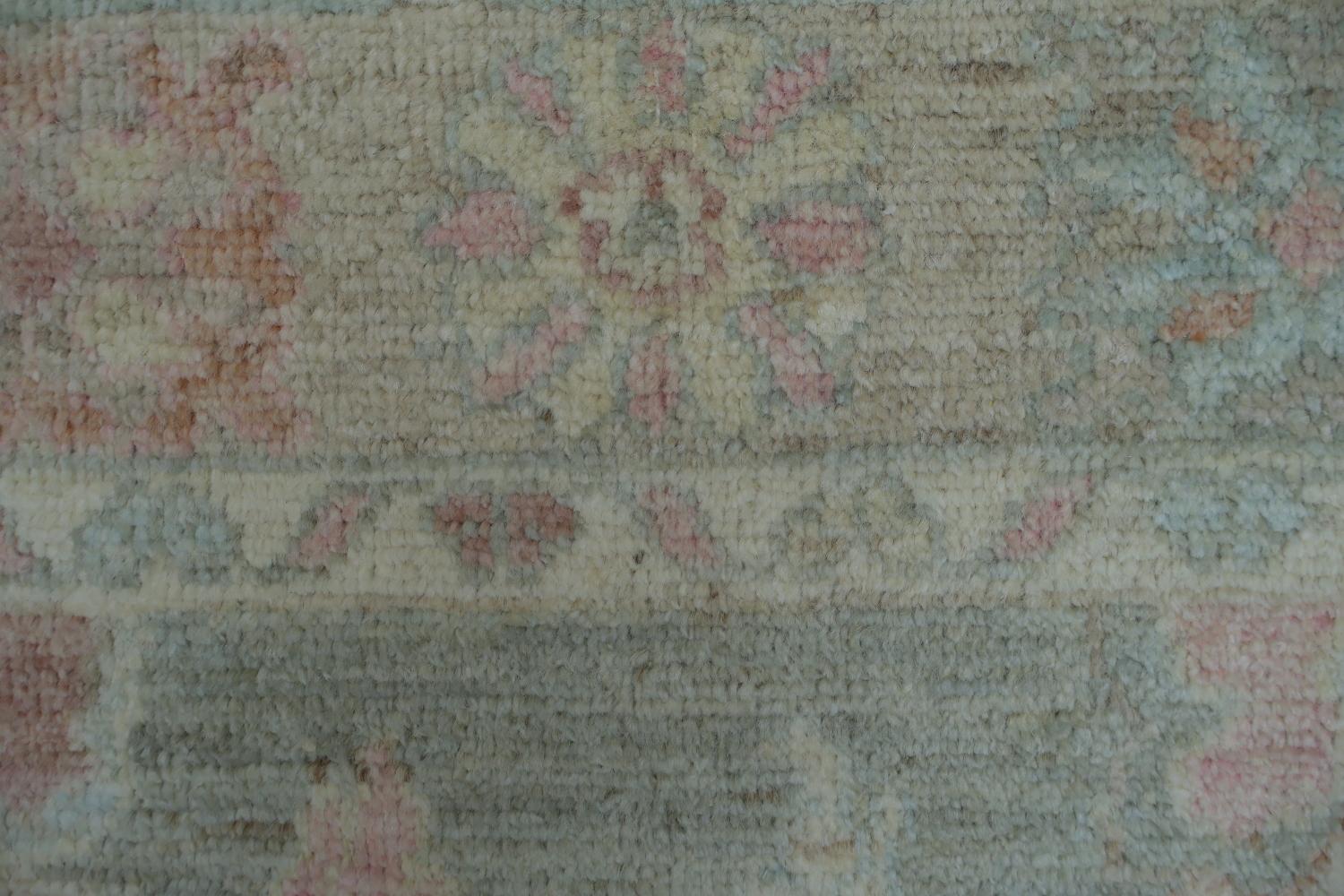 Green Muted Oushak Vegetable Dye Area Rug 4x6