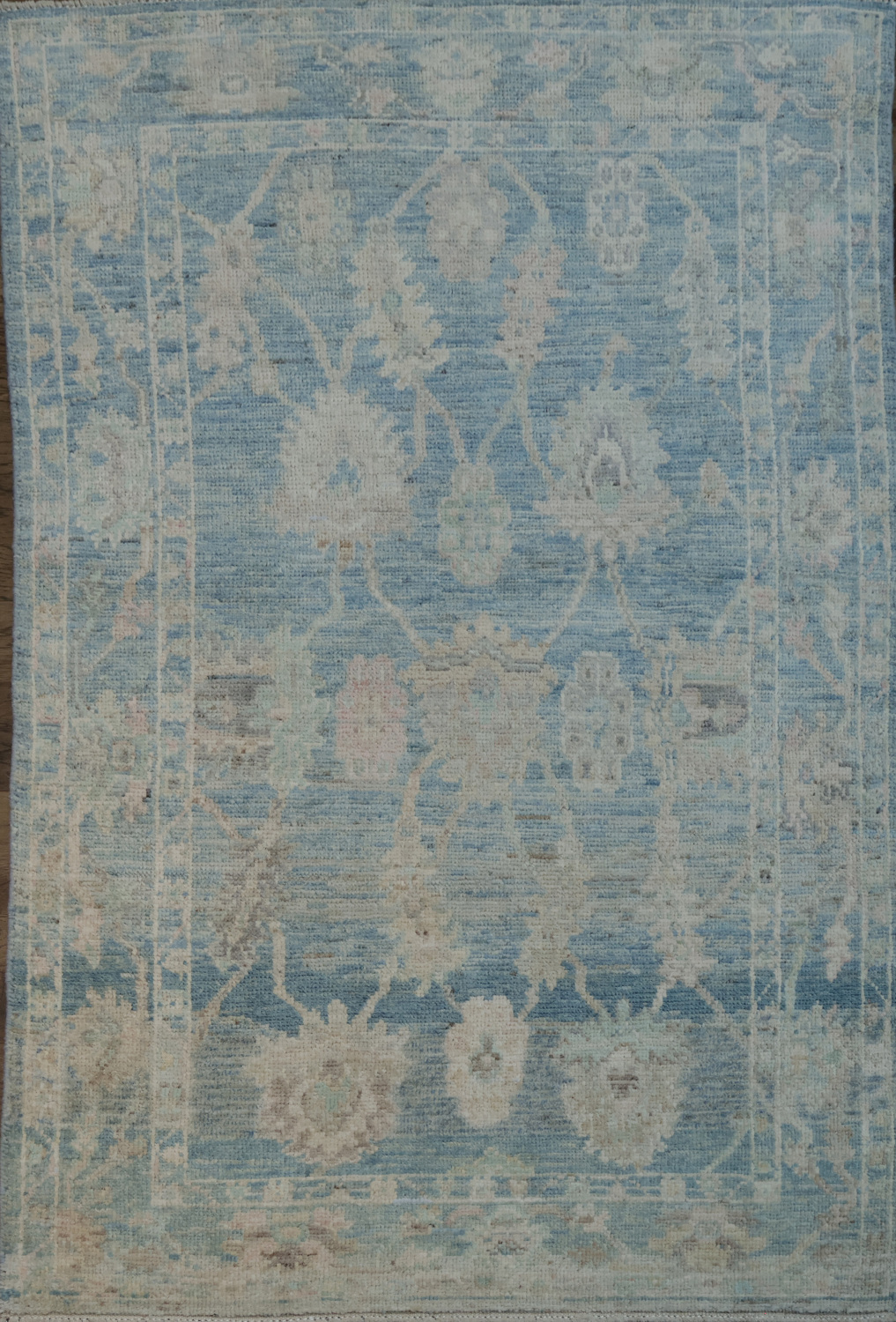 Vegetable Dye Oushak Turkish Area Rug 4x6