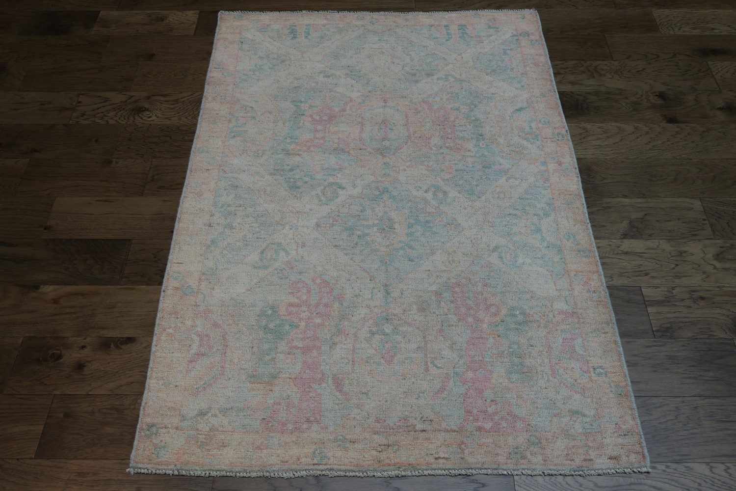 Oushak Vegetable Dye Area Rug 4x6