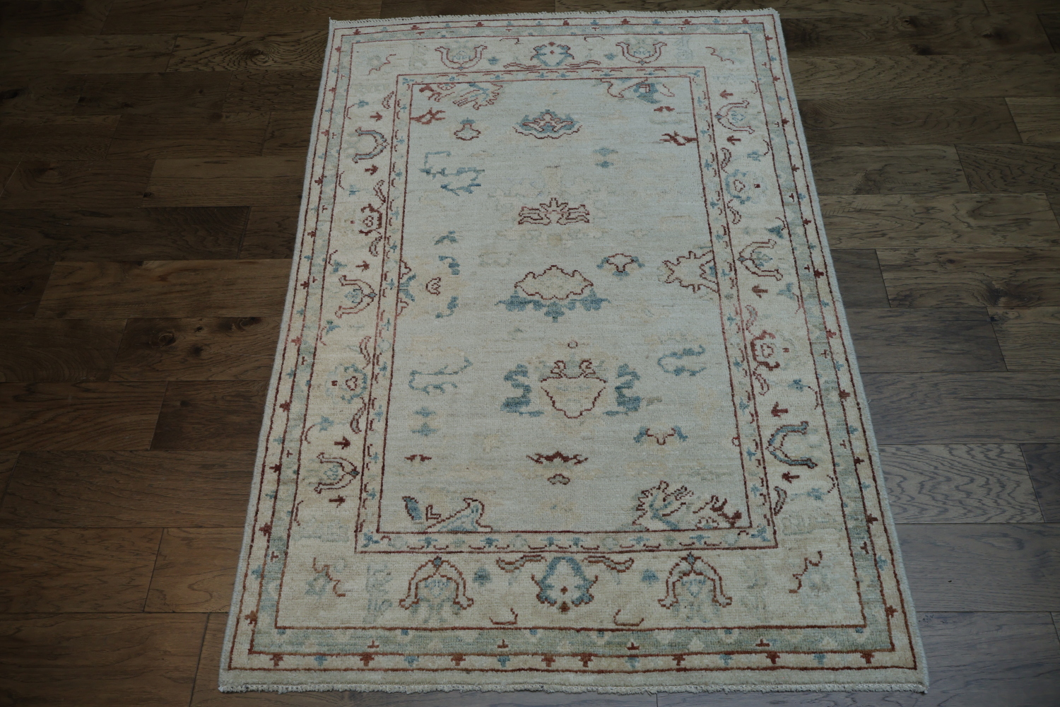 Wool Oushak Vegetable Dye Area Rug 4x6