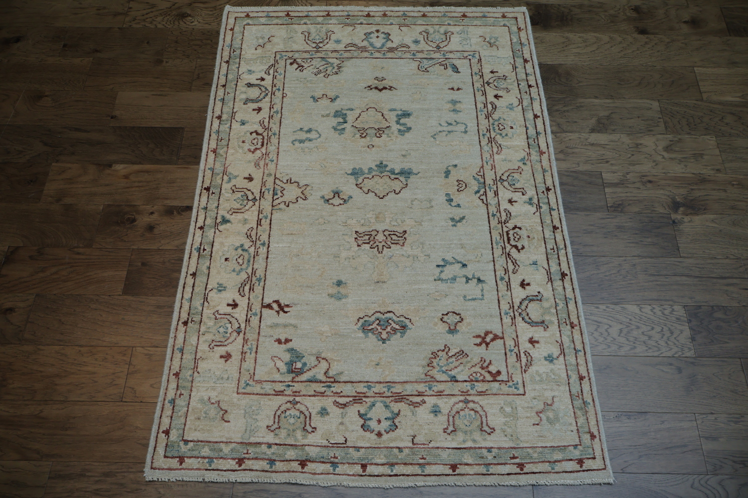 Wool Oushak Vegetable Dye Area Rug 4x6