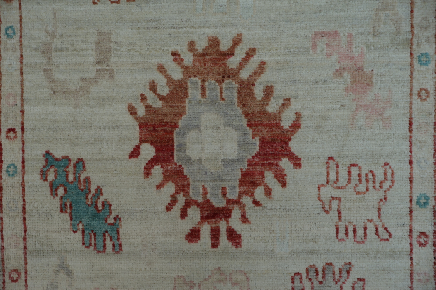Vegetable Dye Oushak Turkish Area Rug 4x6