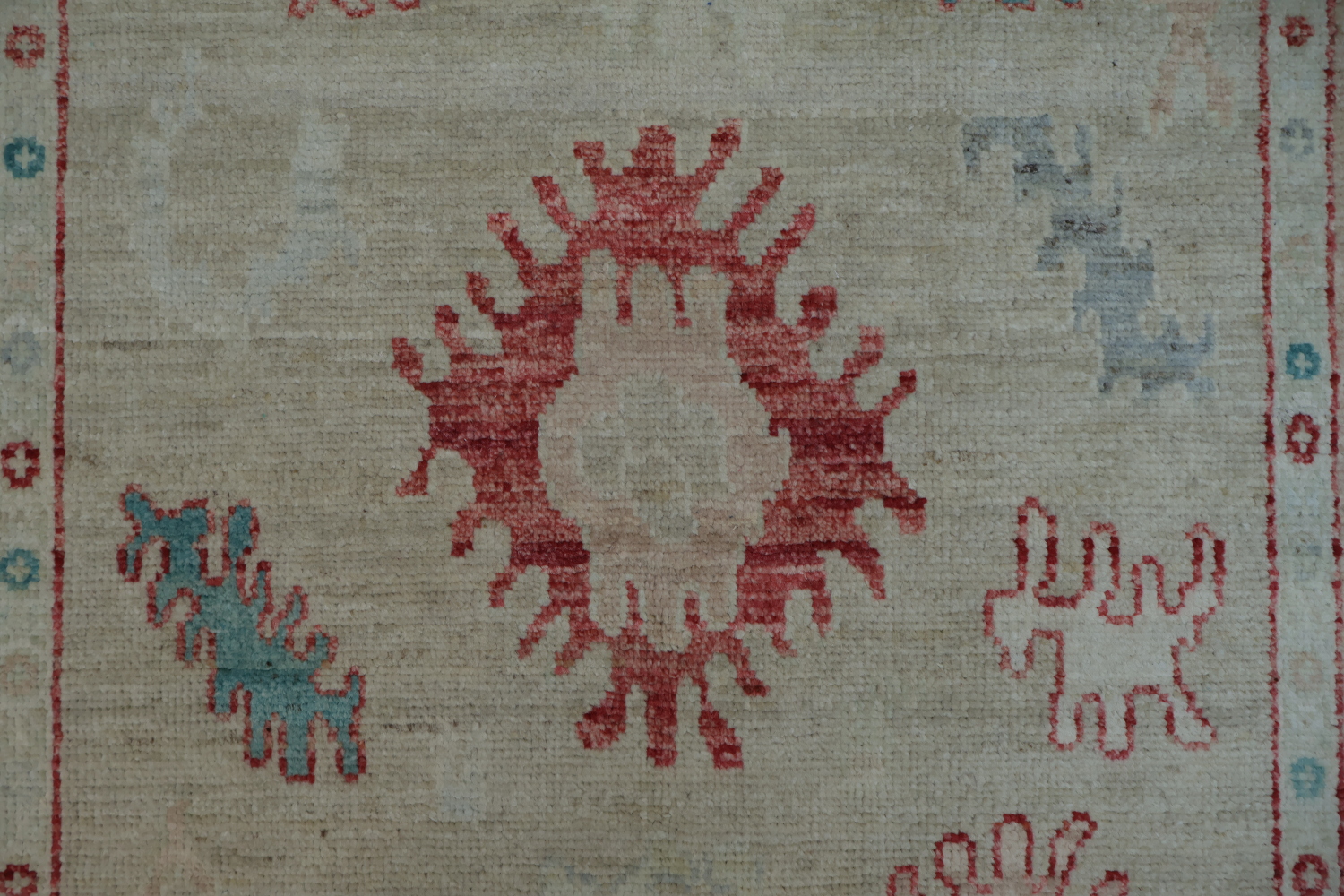 Vegetable Dye Oushak Turkish Area Rug 4x6