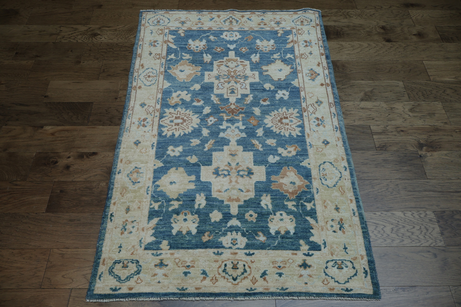 Vegetable Dye Oushak Turkish Area Rug 4x6