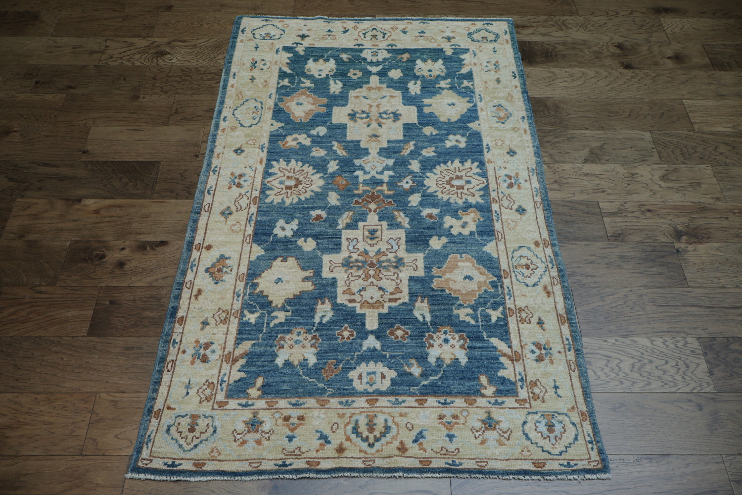 Vegetable Dye Oushak Turkish Area Rug 4x6